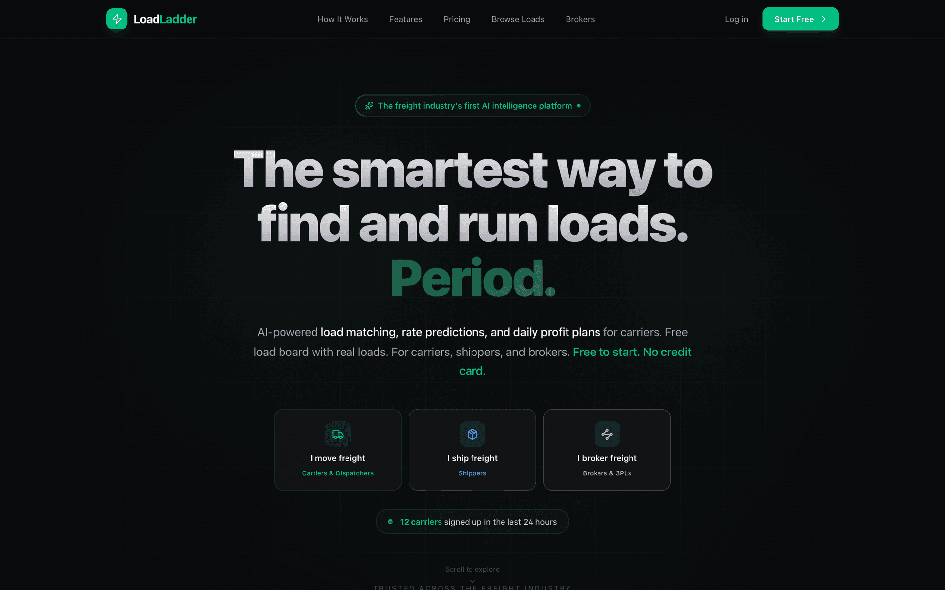 LoadLadder — AI-powered freight profit engine