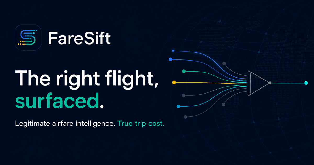 FareSift live airfare intelligence product